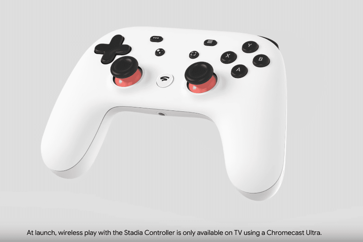 Google Stadia video game controller