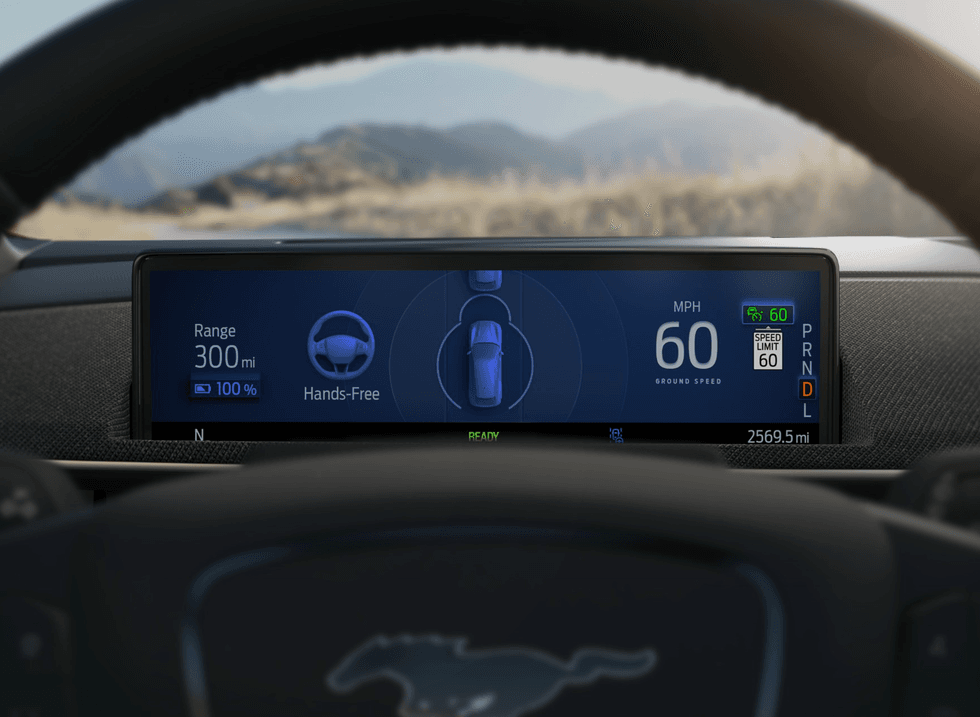 Hands-free driving mode in the Mustang Mach-E
