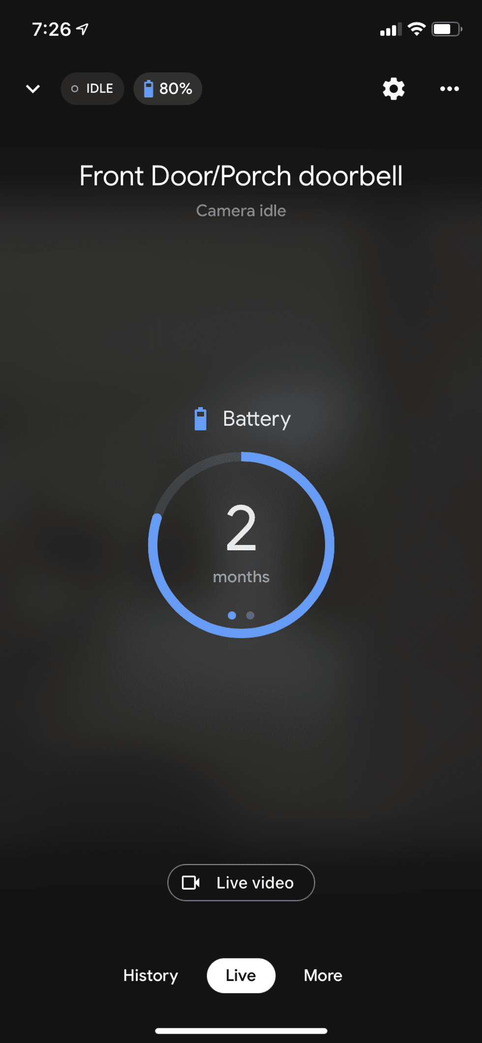 home screen in Google Home app for Nest Doorbell