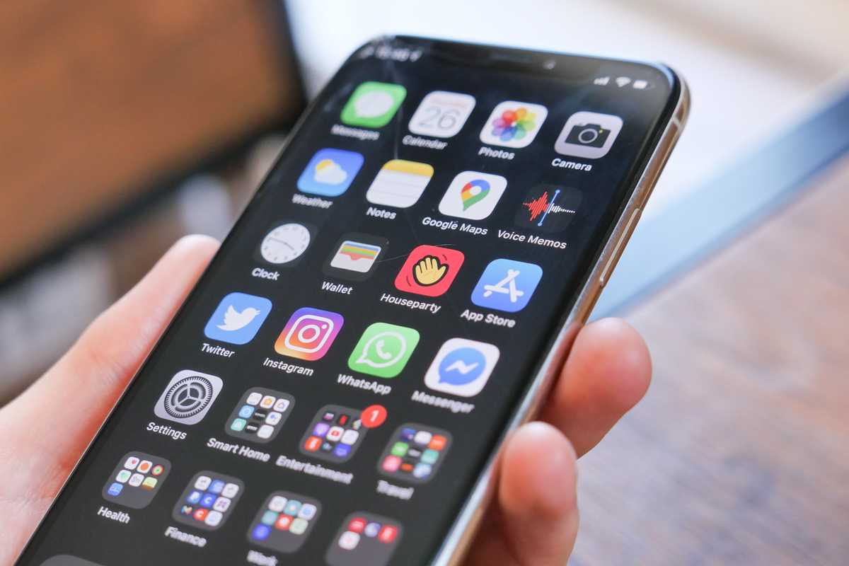 Houseparty app on an iPhone X