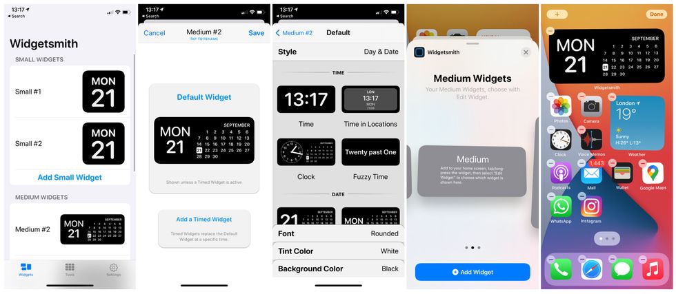 How to create widgets with the Widgetsmith app