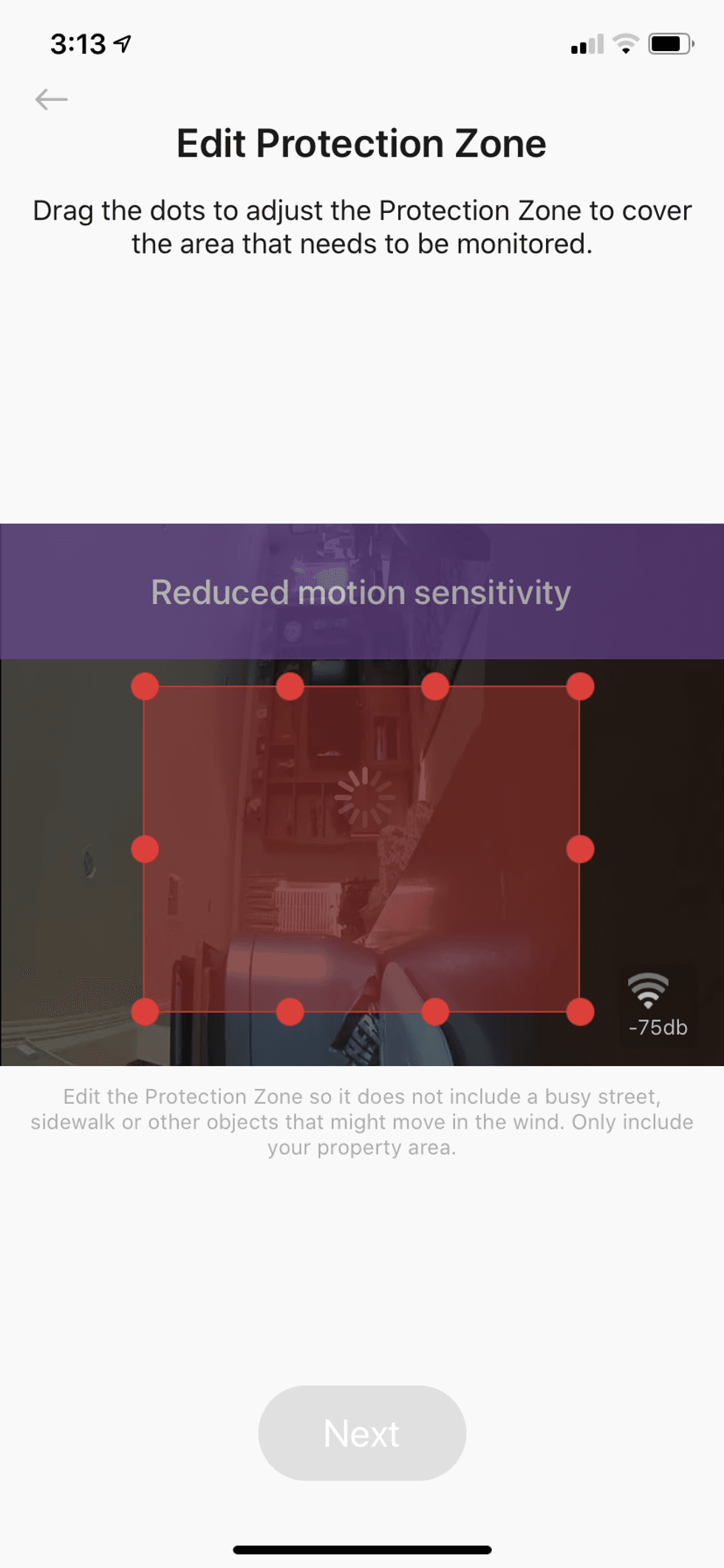 How to edit protection zones in app.
