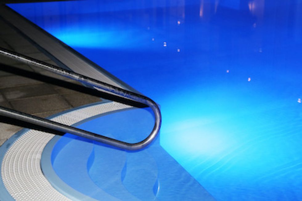 Illuminated Swimming Pool at night