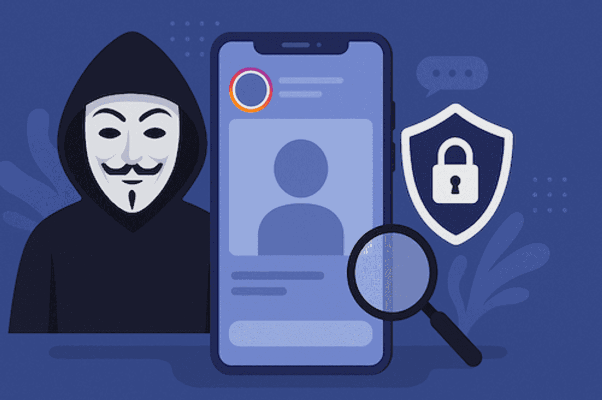 illustration of smartphone and privacy being breached.
