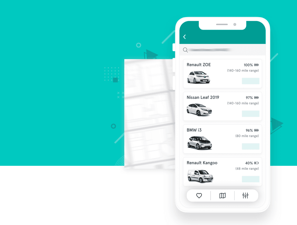 Image of E-Car Club smartphone app