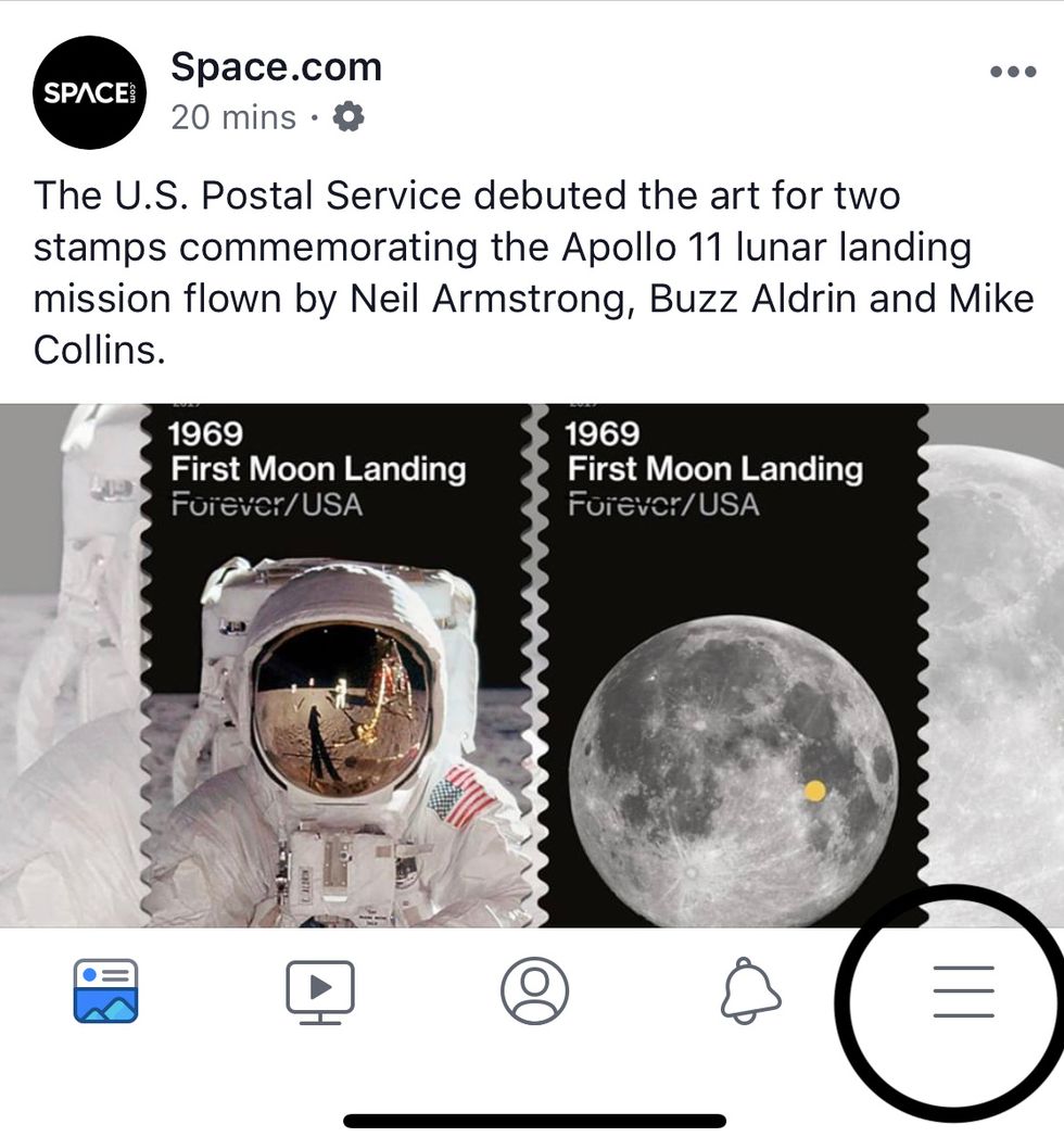 Image of Facebook screen, with details on how to change your password