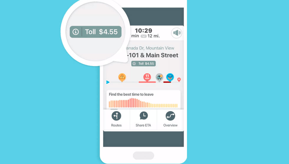 Image of Waze mobile navigation app