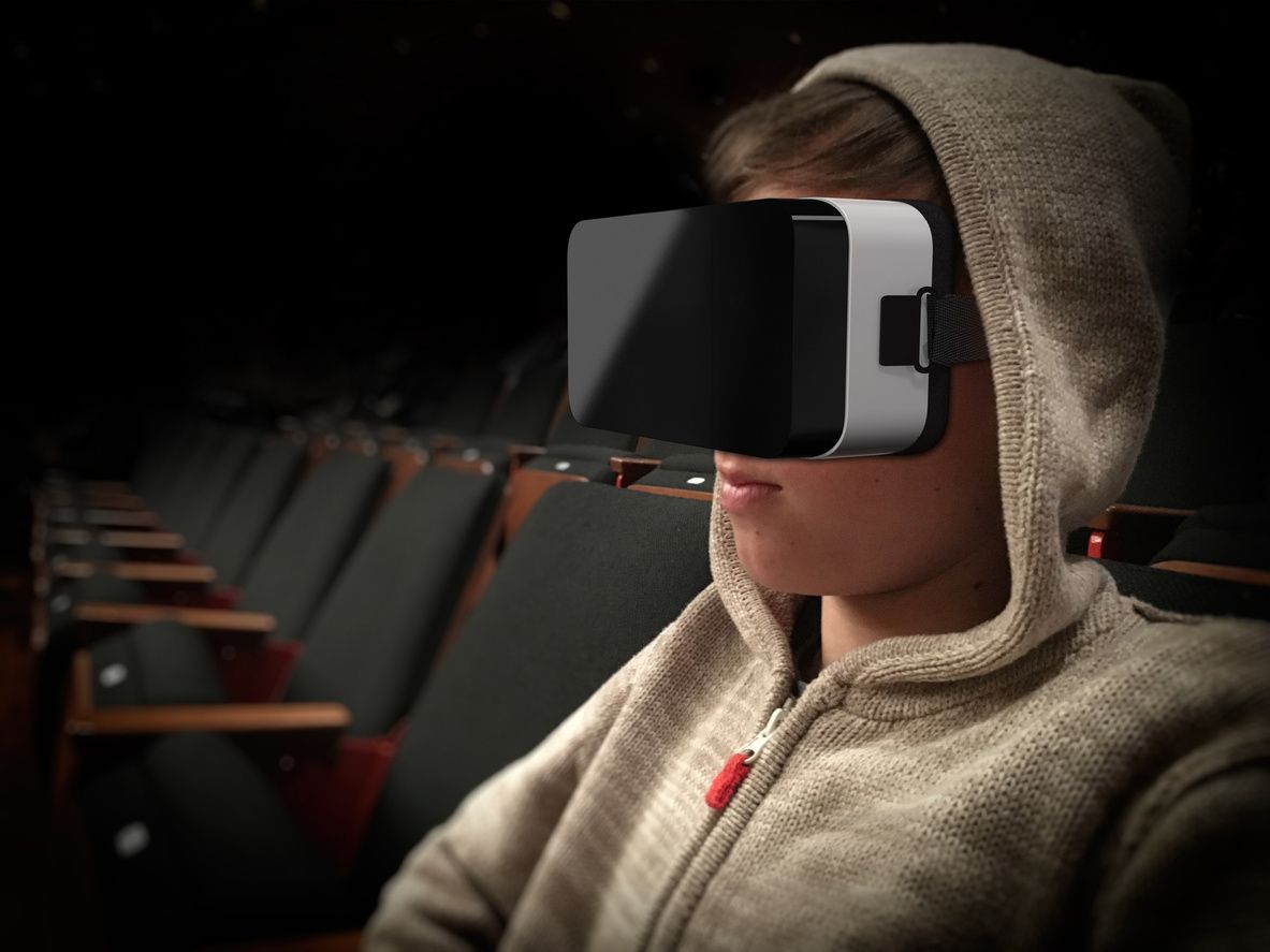 virtual reality headset movie theater