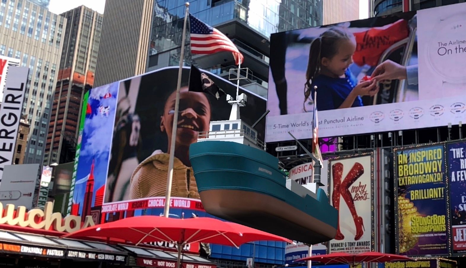 unmoored times square ar microsoft hololens