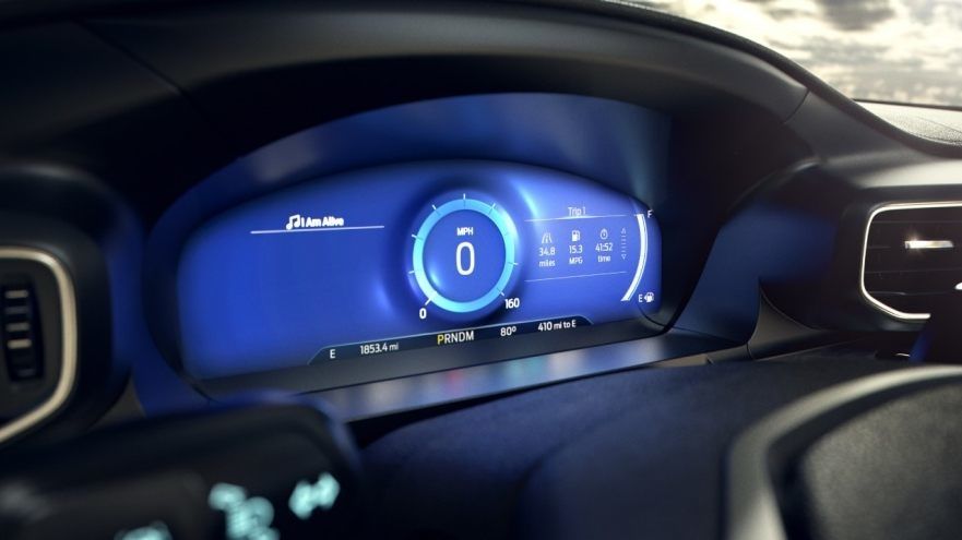 Photo of calming Mindful Mode dashboard in 2020 Ford Explorer