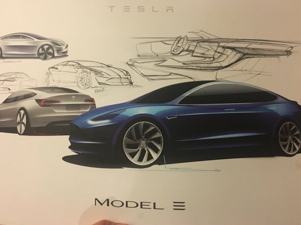 Tesla 3 sketch
