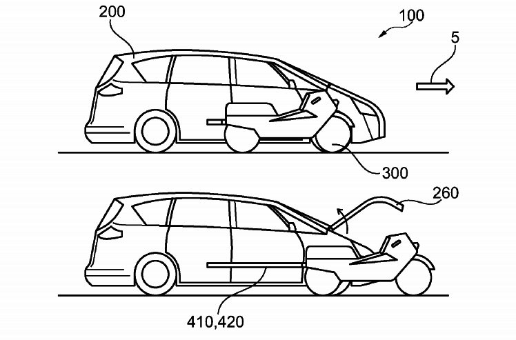 Ford patent motorcycle car