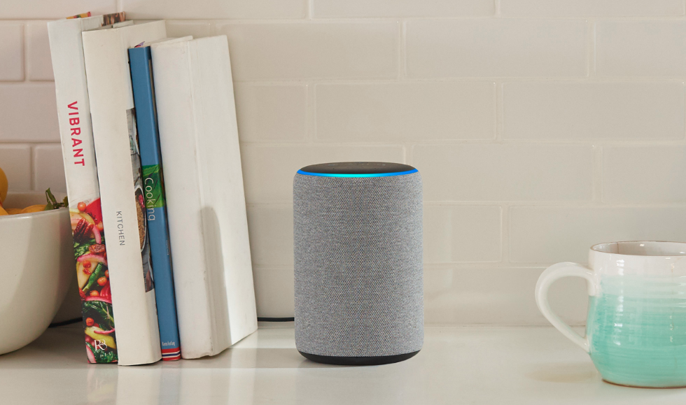 Product shot of the third-generation Amazon Echo smart speaker