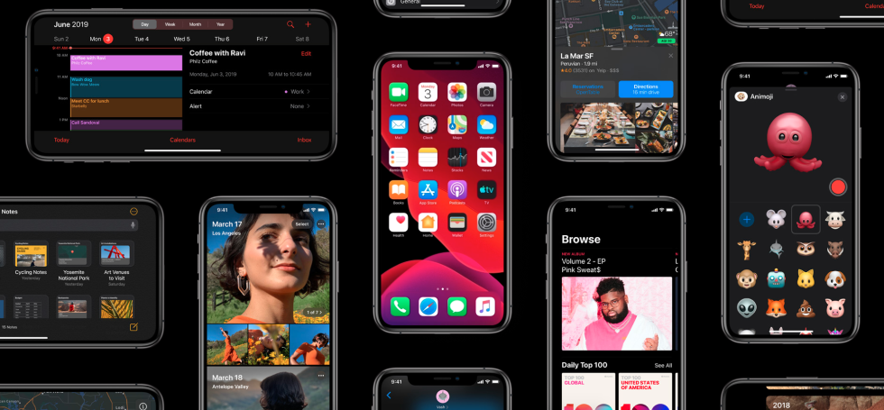 image of Apple iOS 13 on iPhone