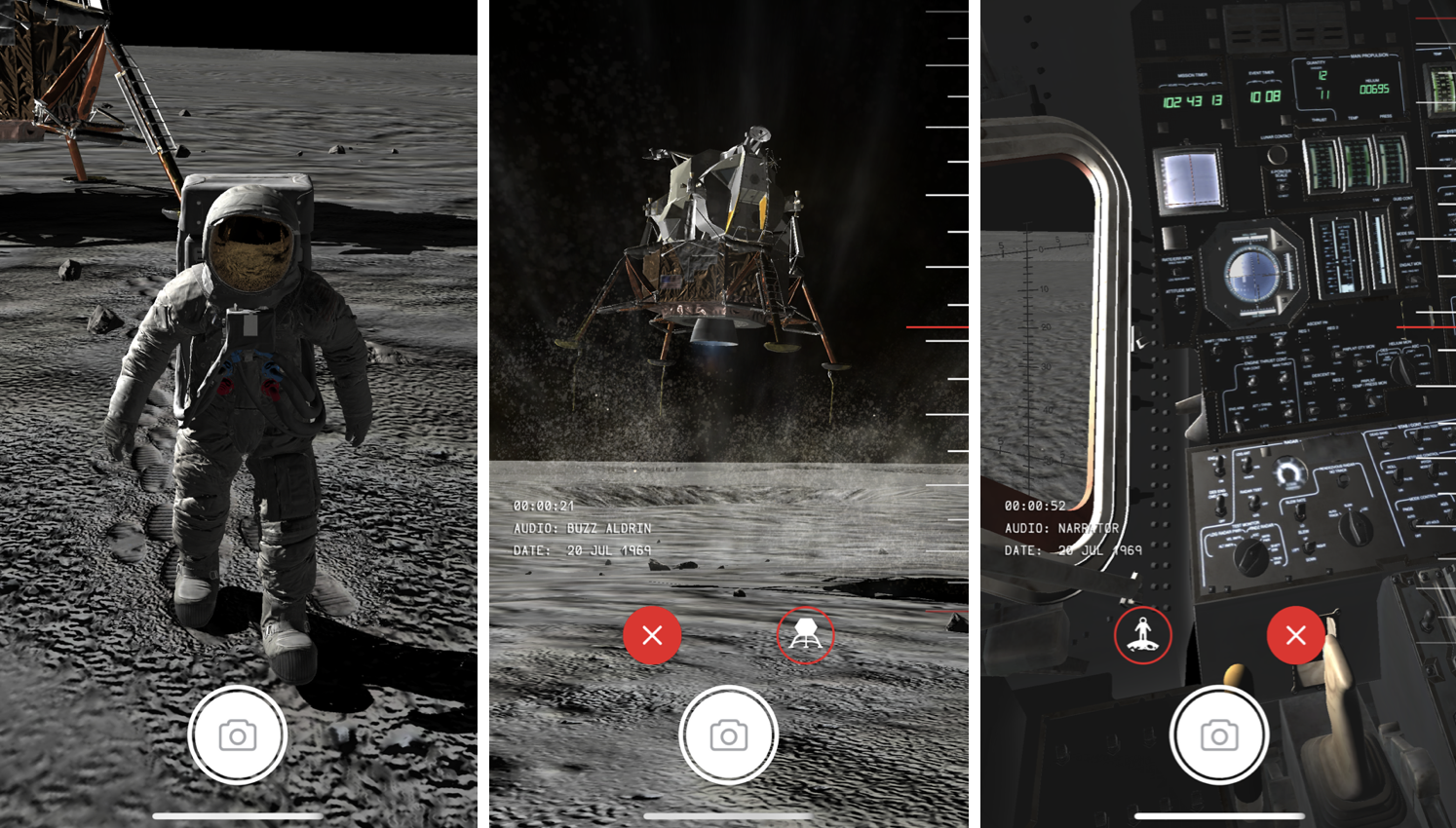 Images of TIME Moon landing AR app