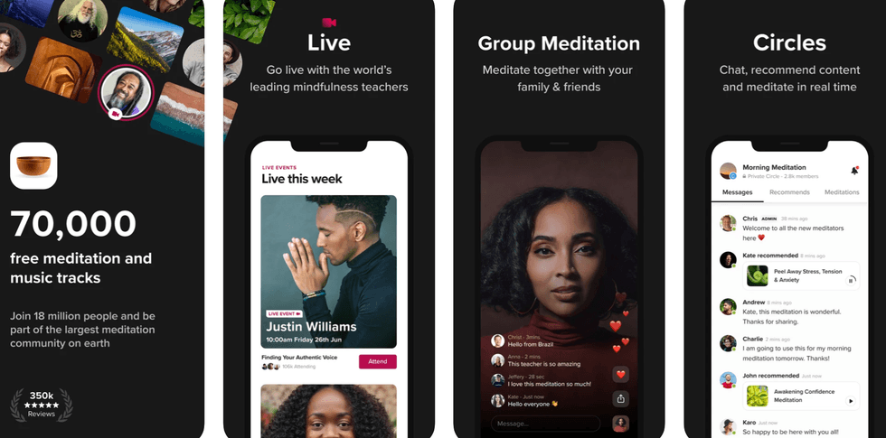 Insight Timer meditation app