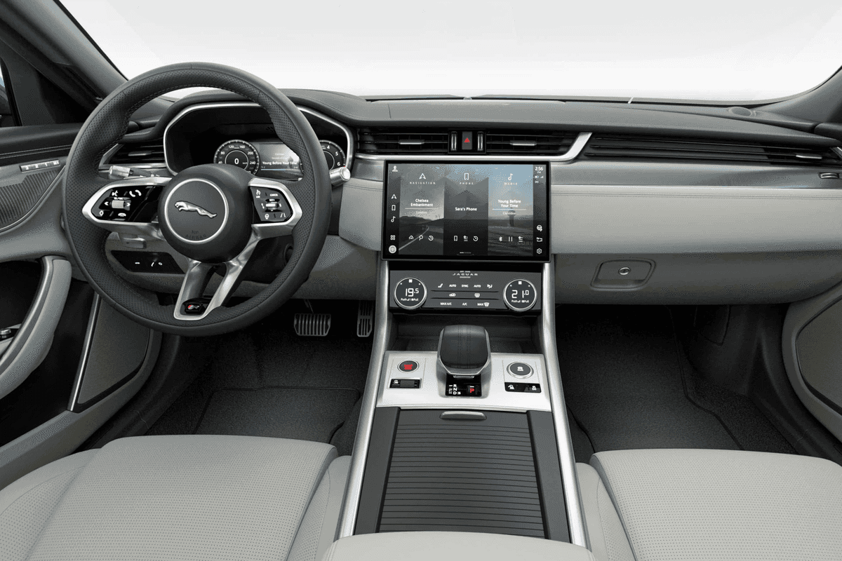 Interior of the 2021 Jaguar XF