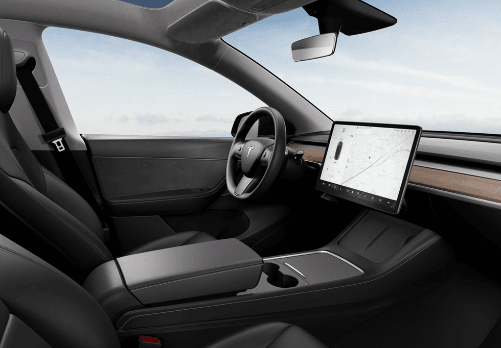 Interior of the Tesla Model Y
