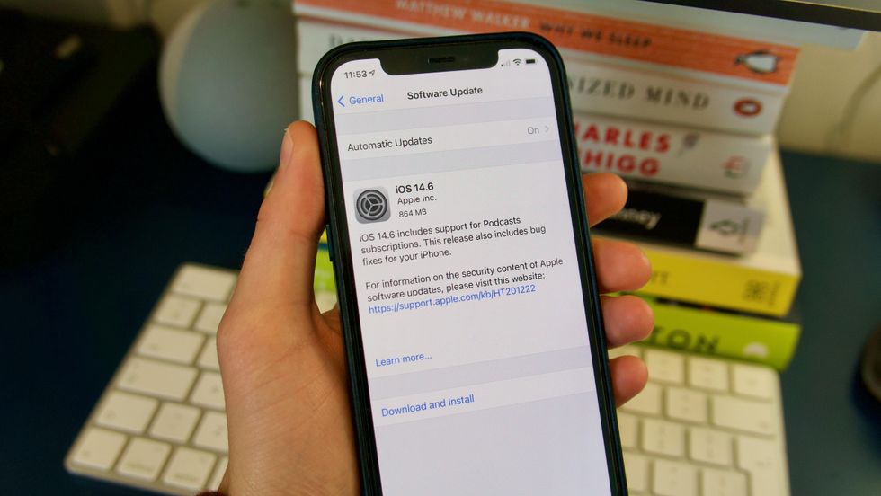 iOS 14.6 update on an iPhone 12 Pro