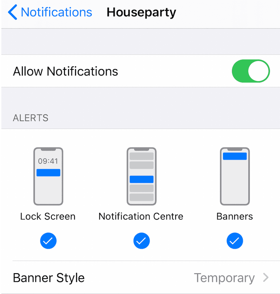 iOS notifications