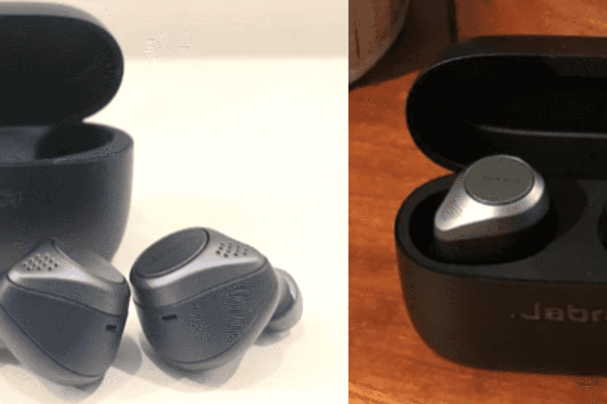 Jabra Elite Active 75t (left) compared to the Jabra Elite 85t (right)
