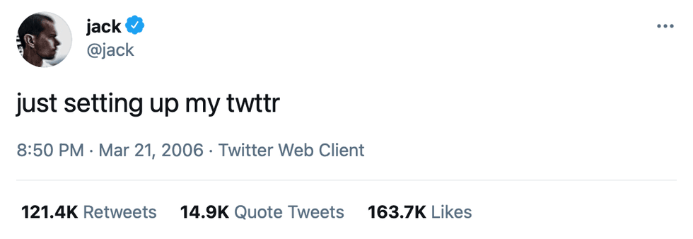 Jack Dorsey's first tweet