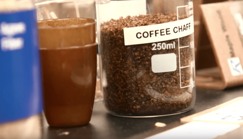 Jar of coffee chaff