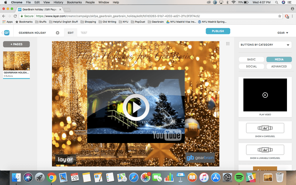 Layar lets you create and use your first published page for free for 30 days