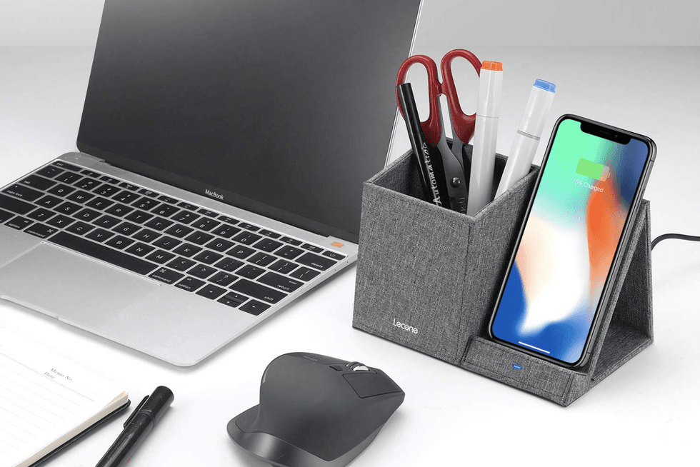 Lecone desk organizer and wireless phone charger
