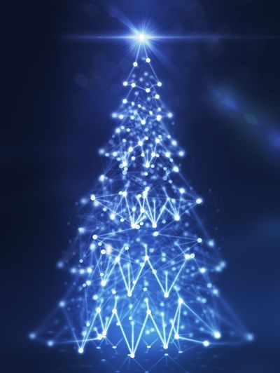 a picture of a digital christmas tree