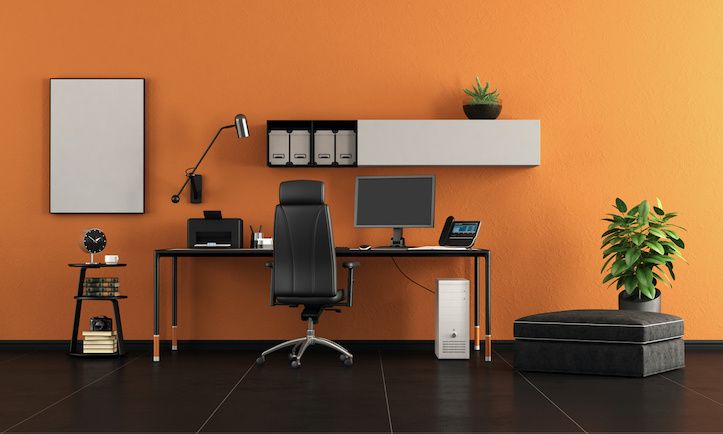 Ergonomic chair in a modern home office