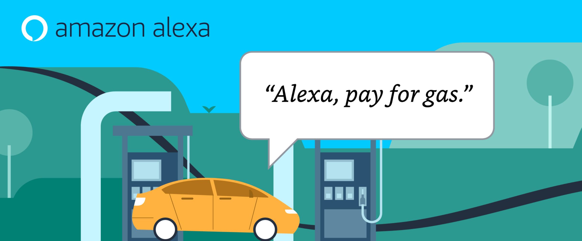 Paying for gas with Amazon Alexa