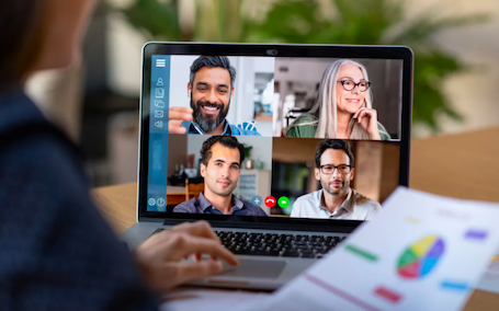 Video chat stock image