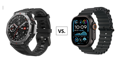 A screenshot of Amazfit T-Rex 3 and Apple Watch Ultra 2 Smartwatches