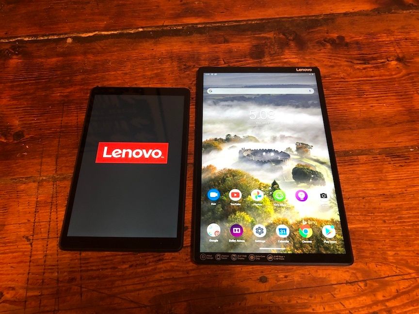 The Lenovo Smart Tab M10 and the Lenovo Smart Tab M8