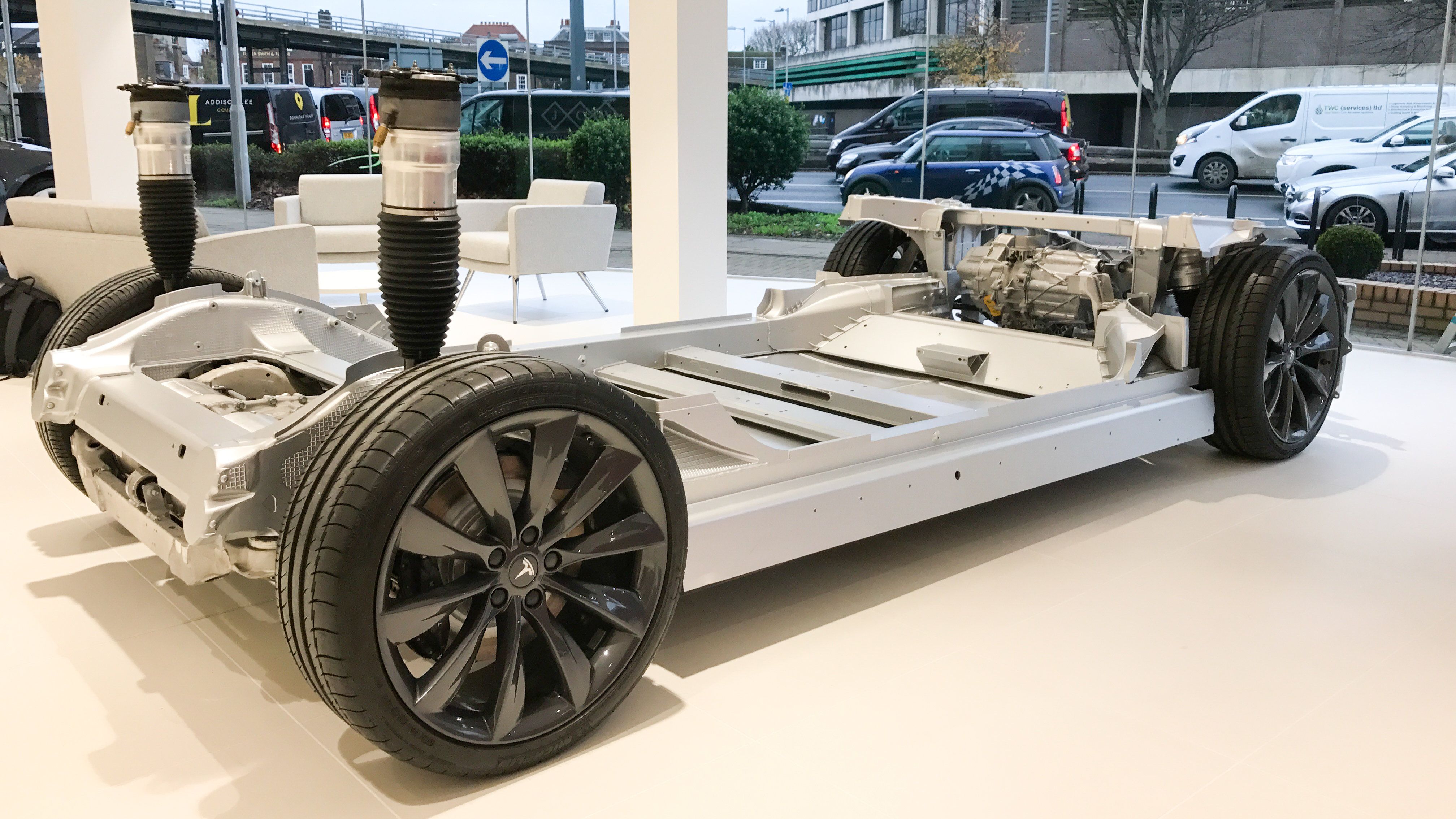 Tesla skateboard chassis