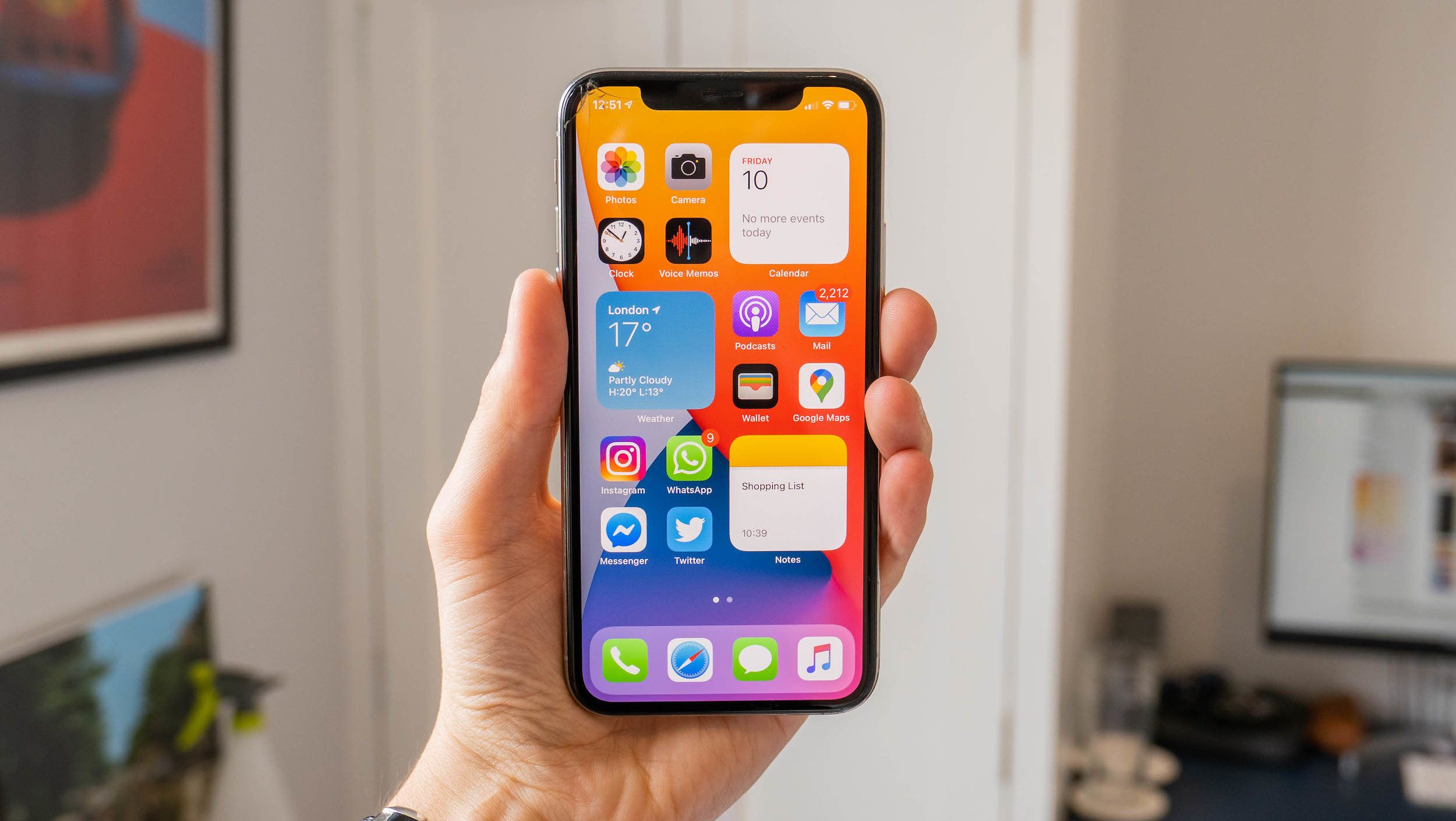 iOS 14 on an iPhone X