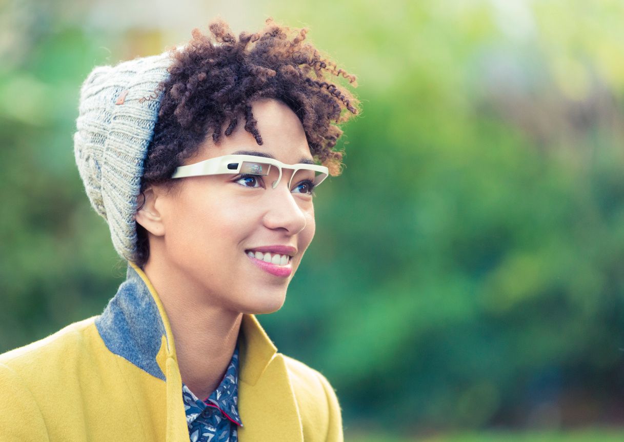 Stock image of smart glasses