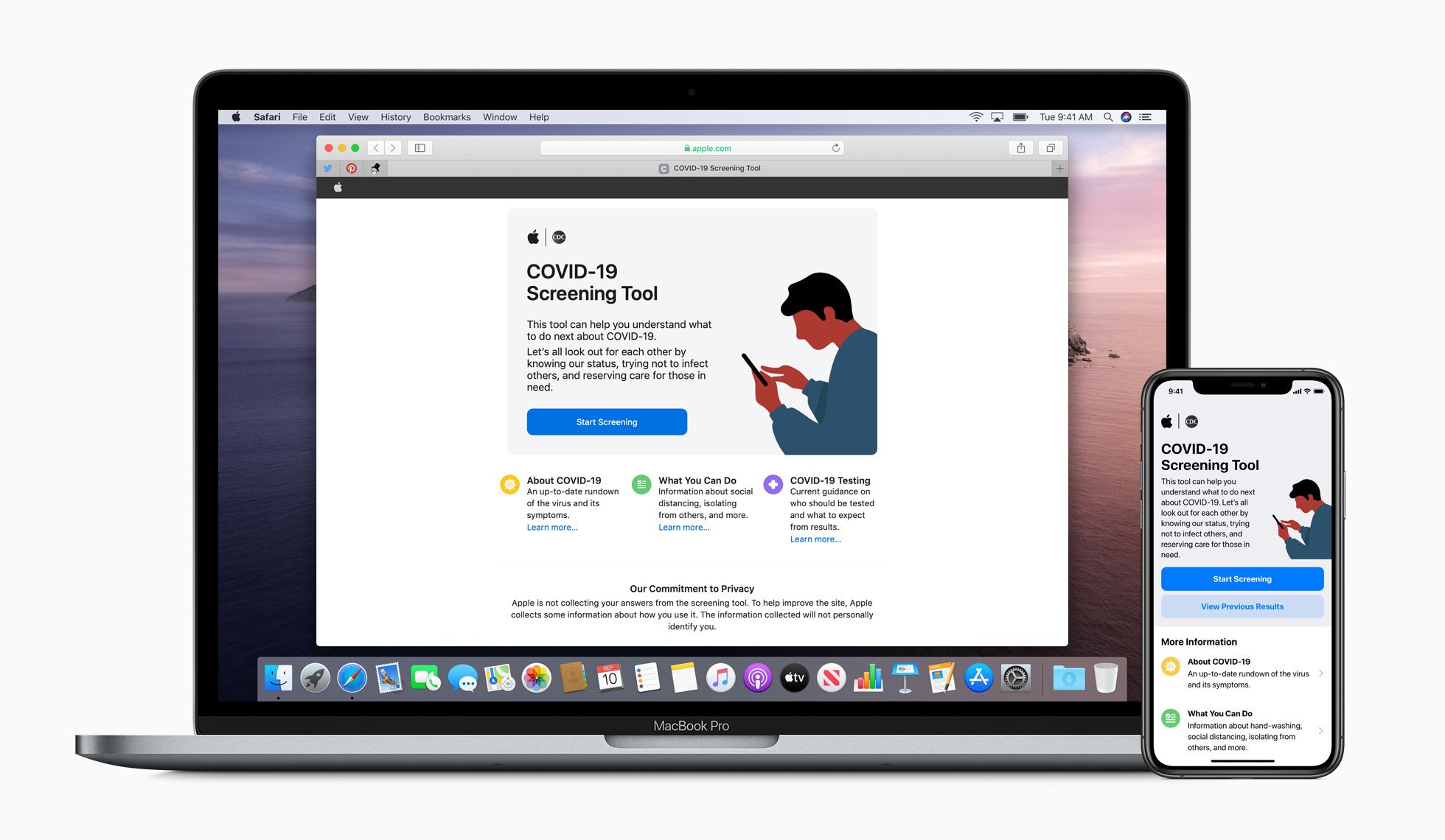 Apple COVID-19 screening tool