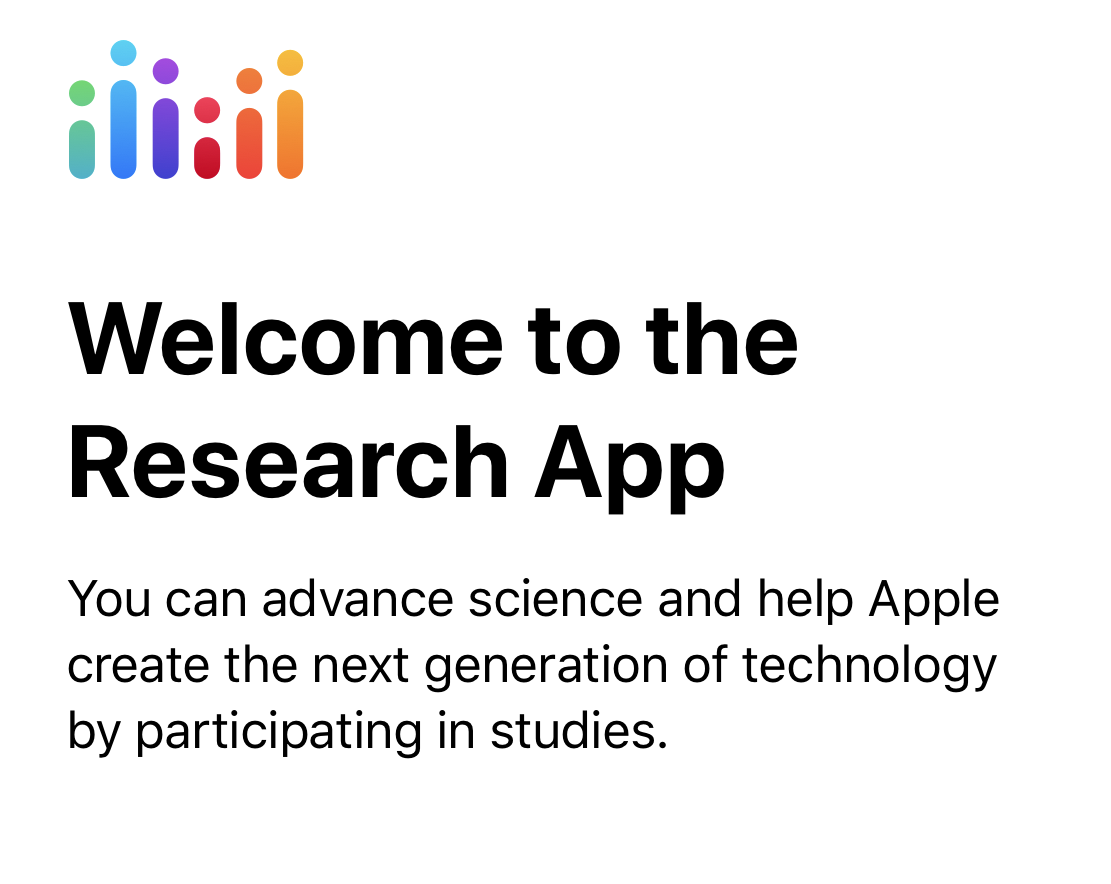 The Apple Research App logo