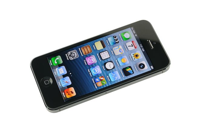 The iPhone 5 against a white background