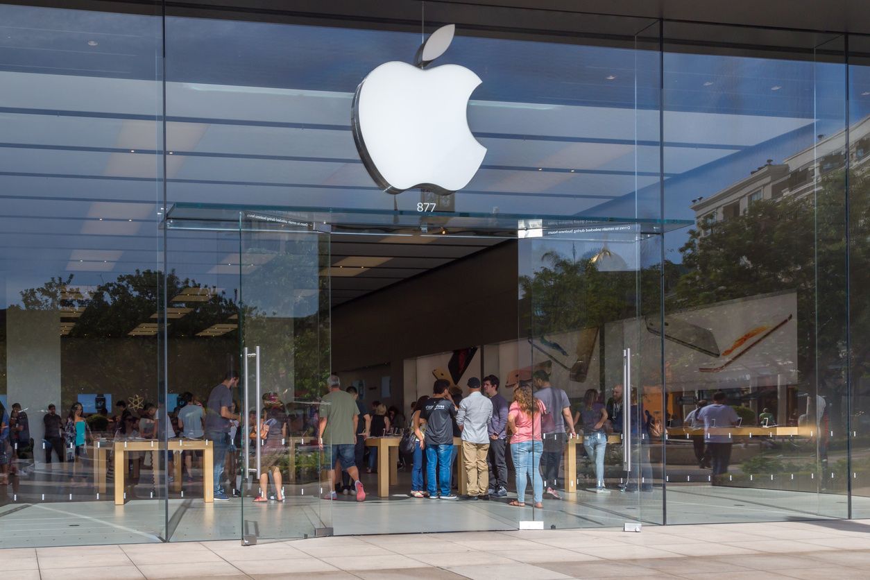 Apple Store stock image