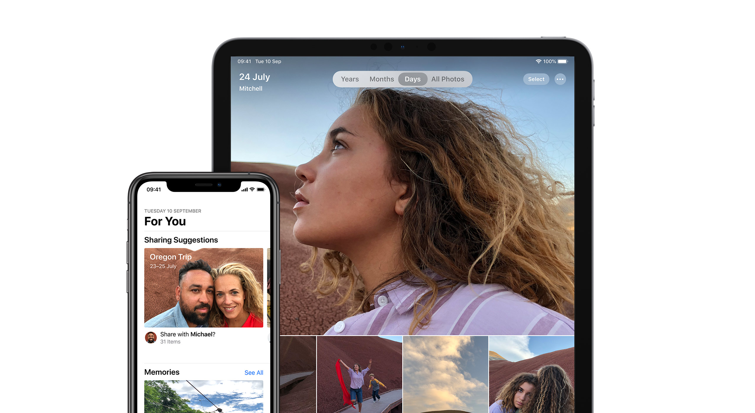 Apple Photos on an iPhone and iPad