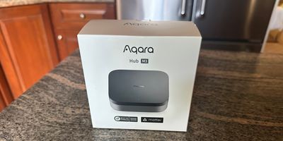 photo of Aqara M3 Hub box on a countertop