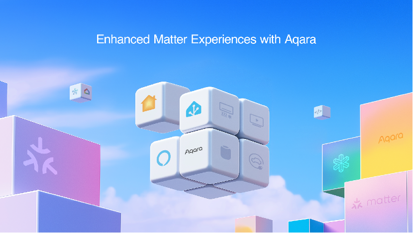 an illustration showing Aqara's new matter support and bridging.