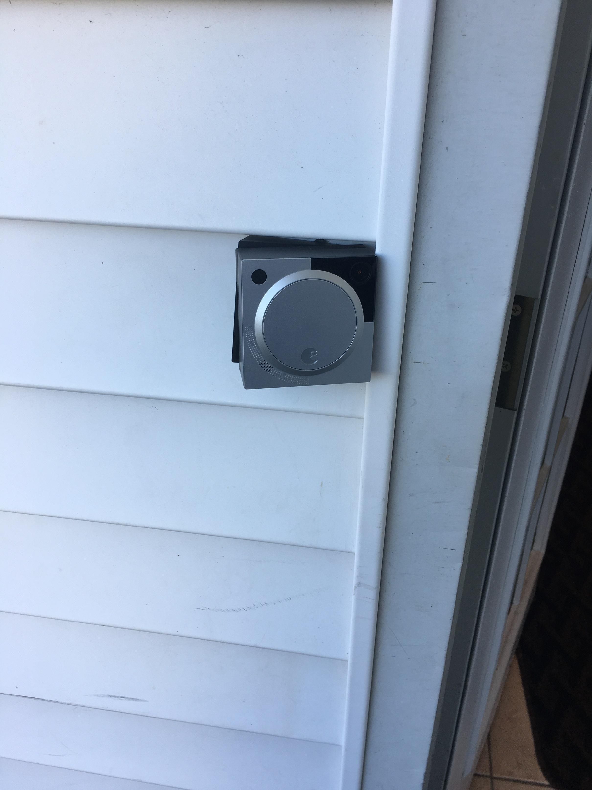 a photo of August Video Doorbell Cam on a house