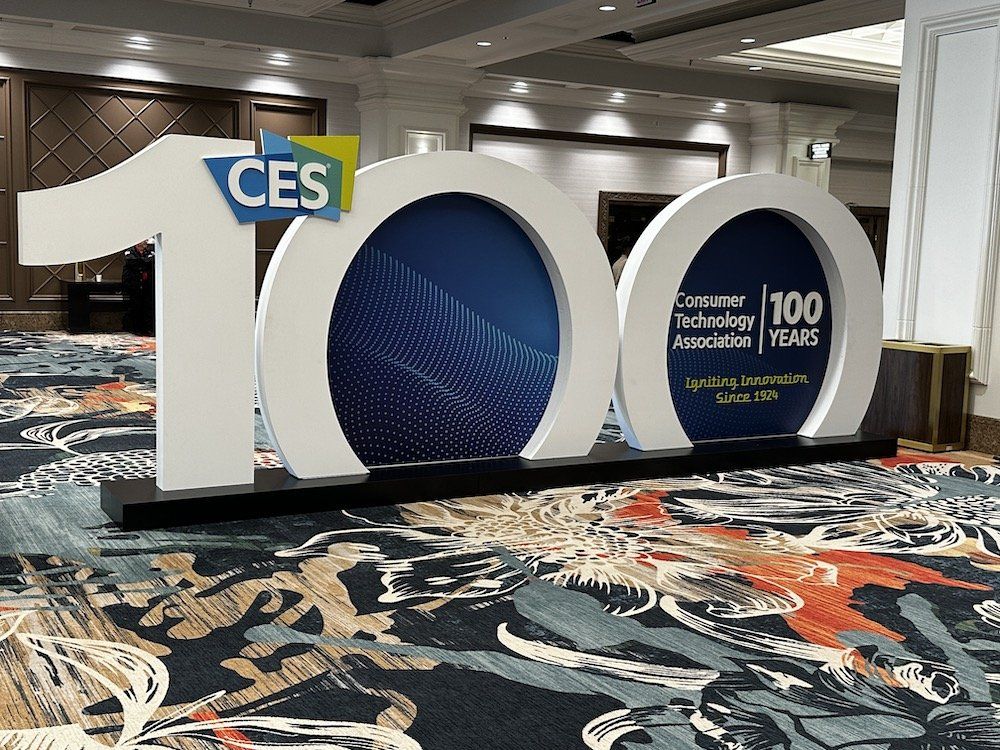 photo of 100 anniversary display at CES Show 2024