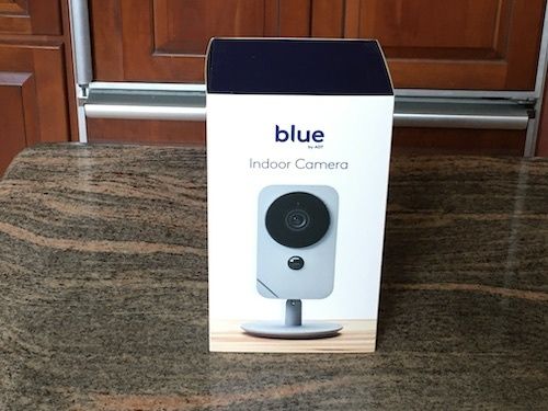 Blue by ADT indoor camera on a counter