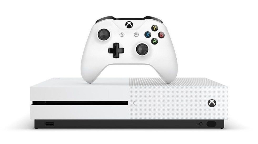 Photo of a white Xbox One