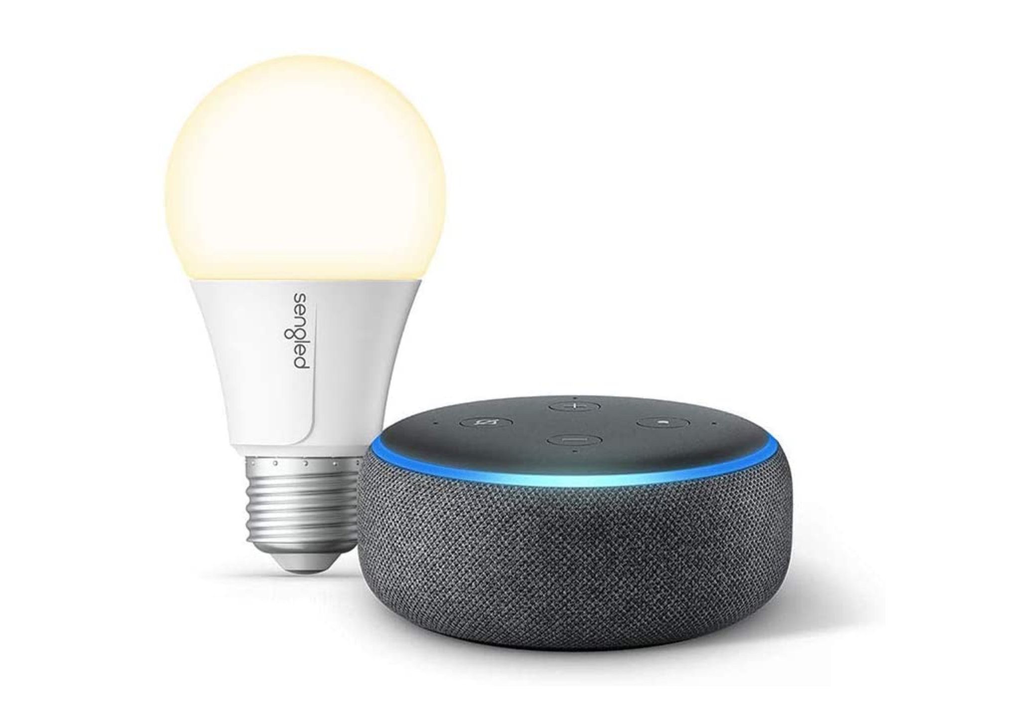 ​Echo Dot with a Sengled smart bulb